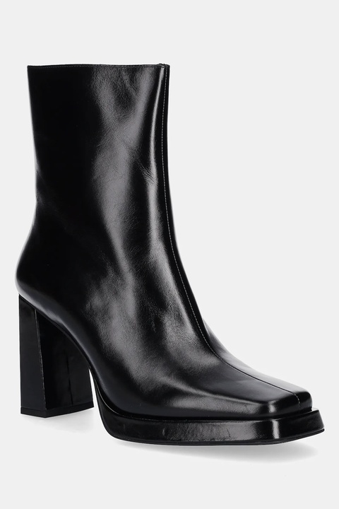 Jeffrey Campbell botki skórzane Maximal-Lo damskie kolor czarny na słupku JC-852-3-2 - zdjęcie produktu nr 1