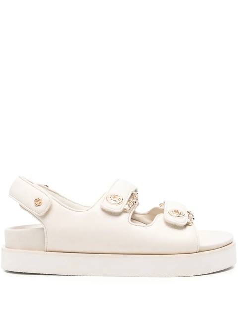 Maje flat leather sandals - Neutrals - zdjęcie produktu nr 1