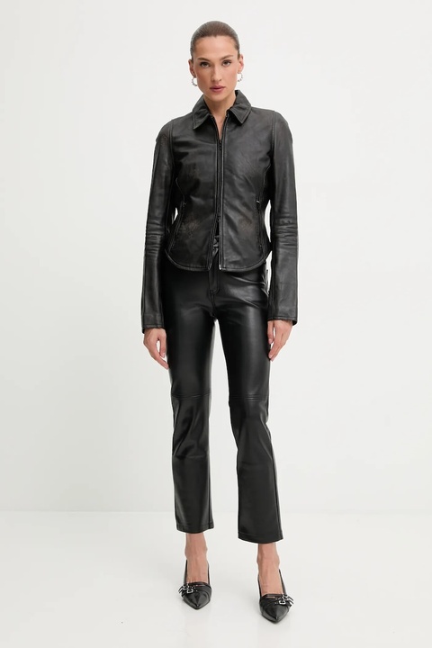 Diesel kurtka skórzana L-EGRAD kolor brązowy przejściowa A19596.0ILBS - zdjęcie produktu nr 2