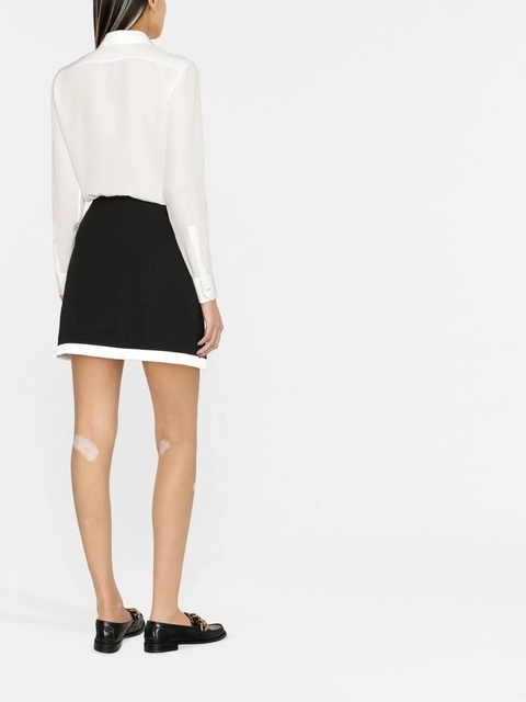 Casablanca cut-out contrast-trim mini skirt - Black - zdjęcie produktu nr 2