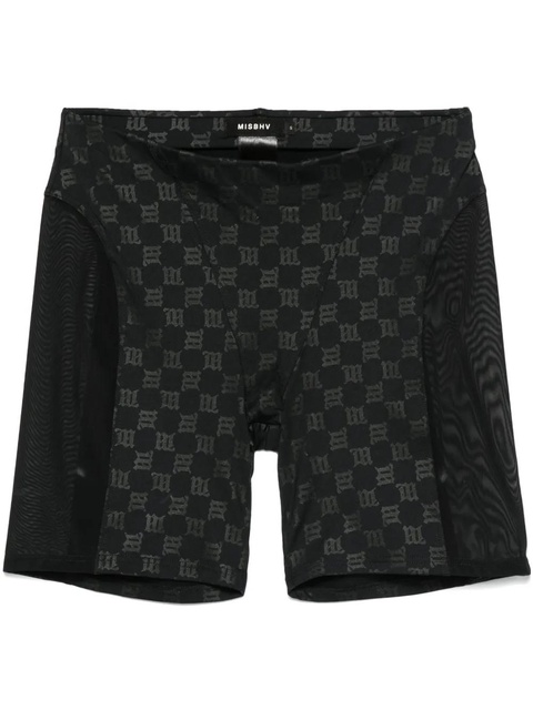 MISBHV monogram-print biker shorts - Black - zdjęcie produktu nr 1