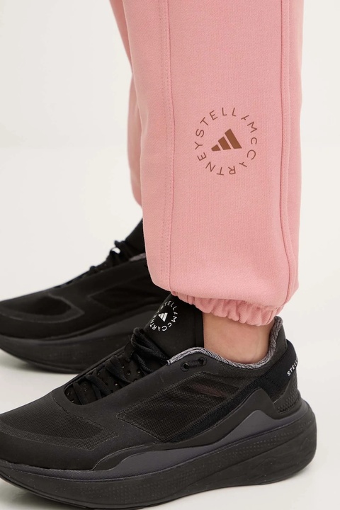 adidas by Stella McCartney spodnie dresowe bawełniane damskie kolor pomarańczowy gładkie JX2717 - zdjęcie produktu nr 1