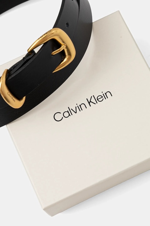 Calvin Klein pasek skórzany damski kolor czarny LV04K7012G - zdjęcie produktu nr 2