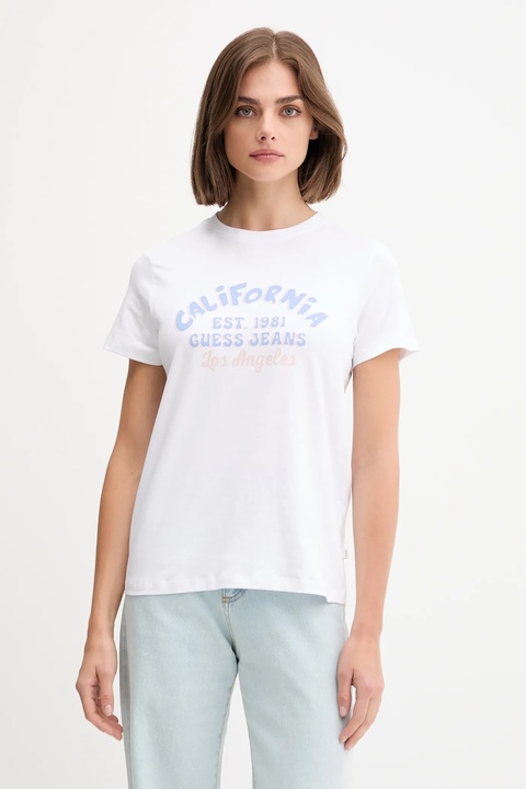 Guess Jeans t-shirt damski kolor biały W5YI23 J1314 - zdjęcie produktu nr 1