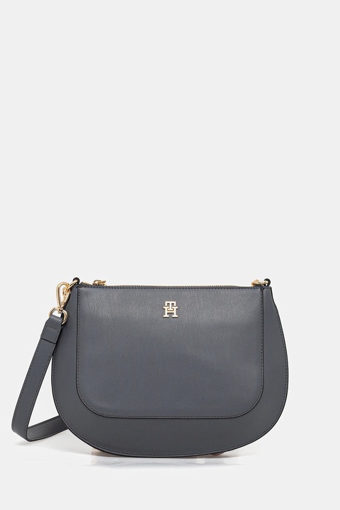 Tommy Hilfiger torebka skórzana kolor szary AW0AW18143 - zdjęcie produktu nr 1