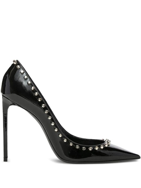 Saint Laurent 105mm Zoe patent leather studded pumps - Black - zdjęcie produktu nr 1