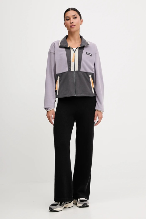 Columbia bluza polarowa Backbowl II FZ Fleece kolor fioletowy wzorzysta 2092163 - zdjęcie produktu nr 2