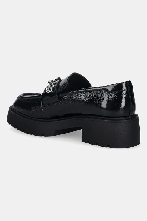 Calvin Klein mokasyny skórzane CHUNKY LOAFER HDW LTH damskie kolor czarny na platformie YW0YW02044 - zdjęcie produktu nr 1