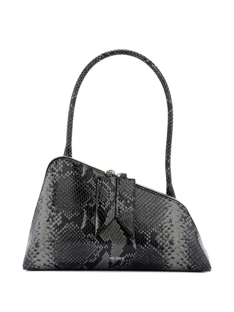 The Attico Sunrise zip leather shoulder bag - Grey - zdjęcie produktu nr 1