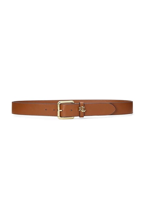 Lauren Ralph Lauren pasek skórzany damski kolor brązowy 412968765 - zdjęcie produktu nr 1