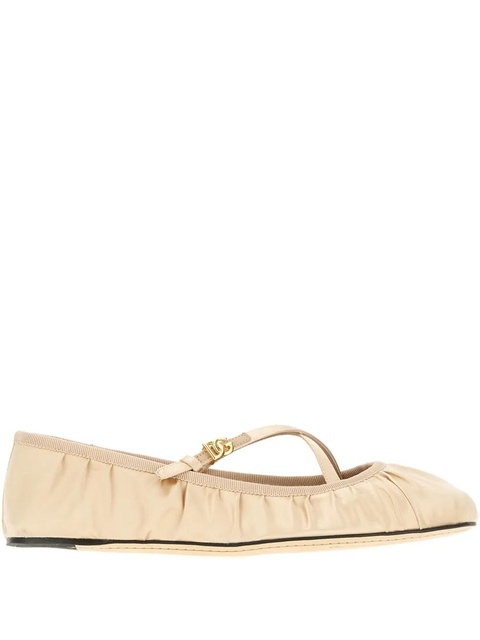 Dolce & Gabbana leather ballerina shoes - Neutrals - zdjęcie produktu nr 1