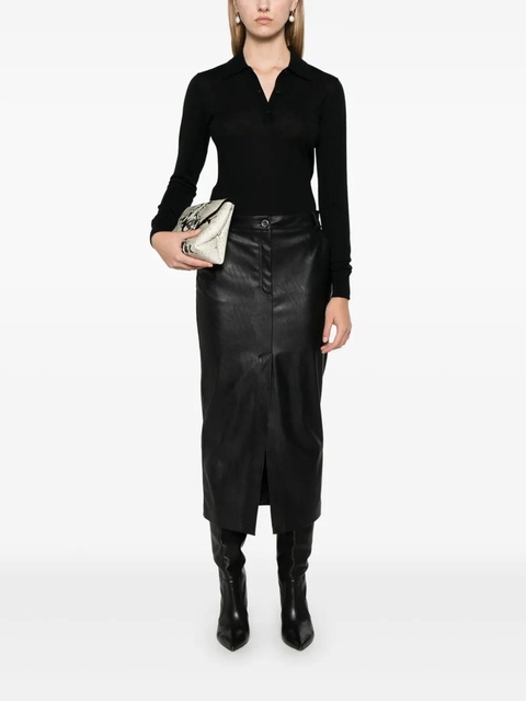 PINKO Liquoroso polo top - Black - zdjęcie produktu nr 1