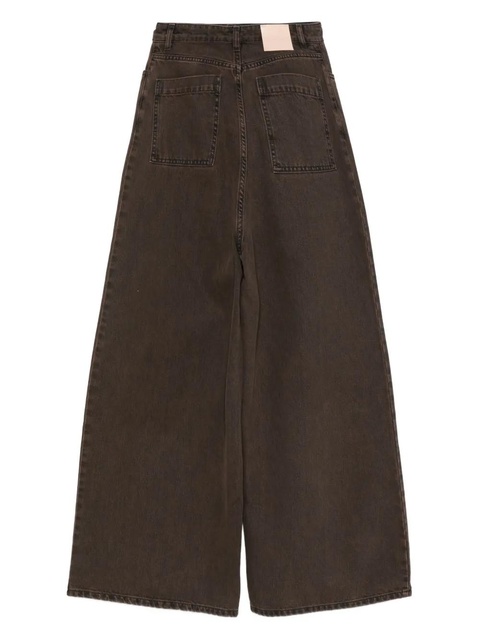 Alysi logo-patch five-pocket denim jeans - Brown - zdjęcie produktu nr 1