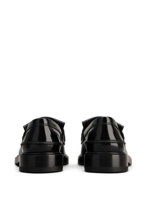 Tod's logo-plaque leather loafers - Black - zdjęcie produktu nr 1
