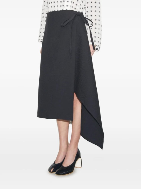 Tory Burch wrap-effect midi skirt - Black - zdjęcie produktu nr 2