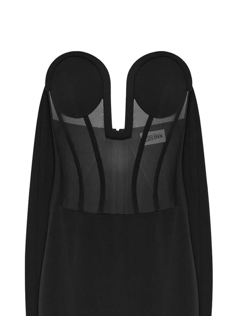 Jean Paul Gaultier tulle-insert corset dress - Black - zdjęcie produktu nr 2