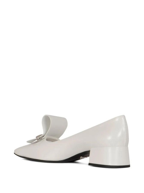 Prada 40mm block-heel leather pumps - White - zdjęcie produktu nr 2