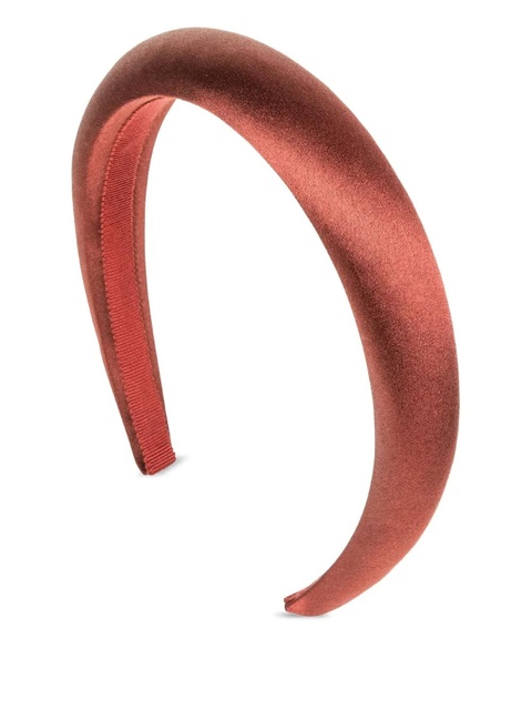 Jennifer Behr satin padded headband - Red - zdjęcie produktu nr 1