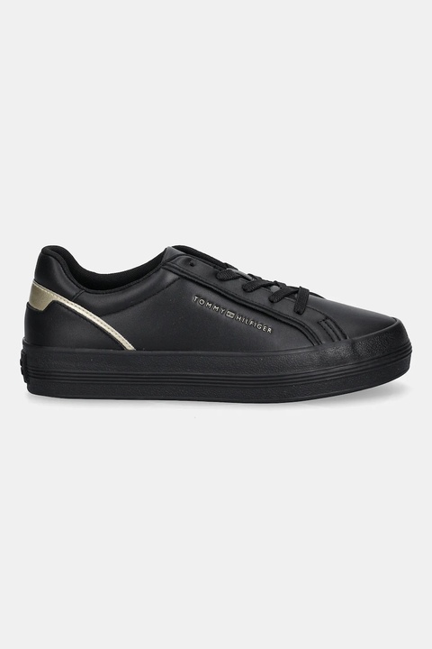 Tommy Hilfiger sneakersy skórzane VULC FOXING SNEAKER damskie kolor czarny FW0FW08683 - zdjęcie produktu nr 2