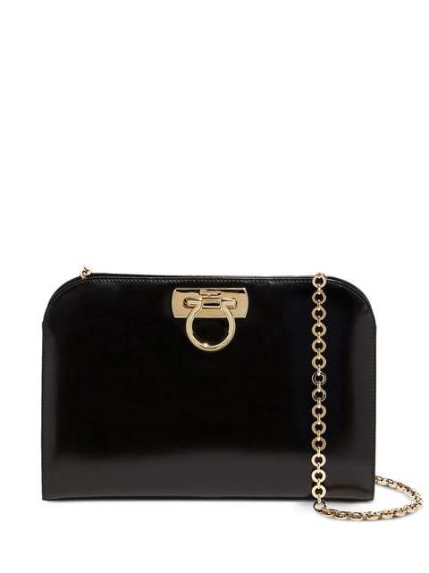 Ferragamo Diana leather clutch - Black - zdjęcie produktu nr 1