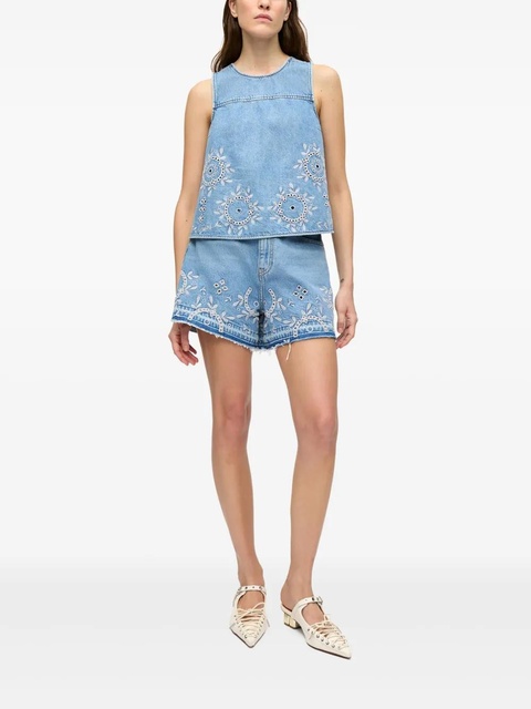 GANNI open-back denim top - Blue - zdjęcie produktu nr 2