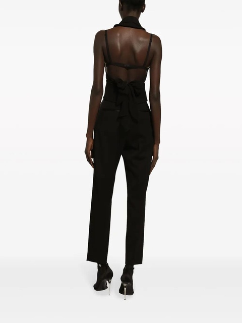 Dolce & Gabbana open-back virgin wool-blend waistcoat - Black - zdjęcie produktu nr 2