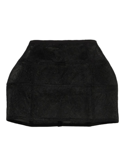 Blumarine lace-panelled mini skirt - Black - zdjęcie produktu nr 1