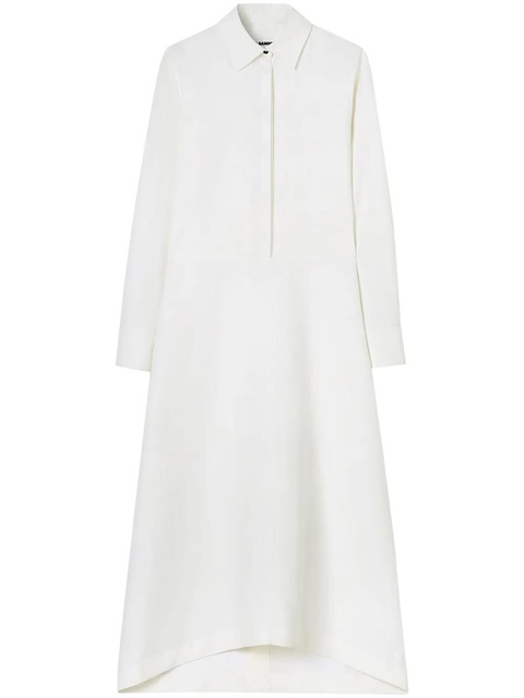 Jil Sander long-sleeve cotton long dress - White - zdjęcie produktu nr 1