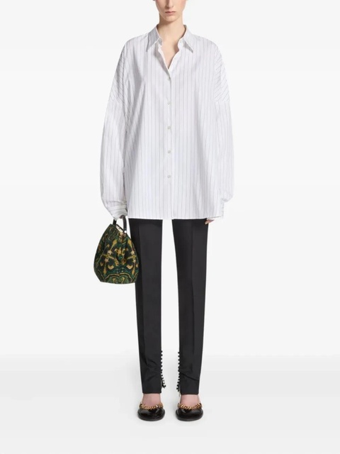 DRIES VAN NOTEN pinstripe shirt - White - zdjęcie produktu nr 1