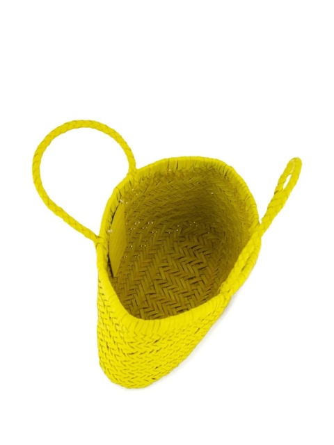 DRAGON DIFFUSION flat leather tote bag - Yellow - zdjęcie produktu nr 2