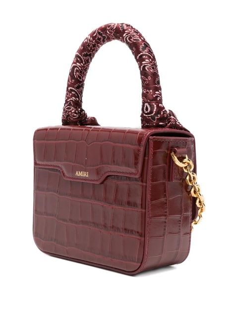 AMIRI crocodile-effect scarf-handle tote bag - Red - zdjęcie produktu nr 2
