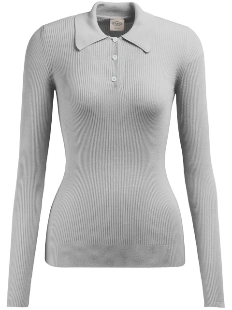 Tod's knitted polo top - Grey - zdjęcie produktu nr 1