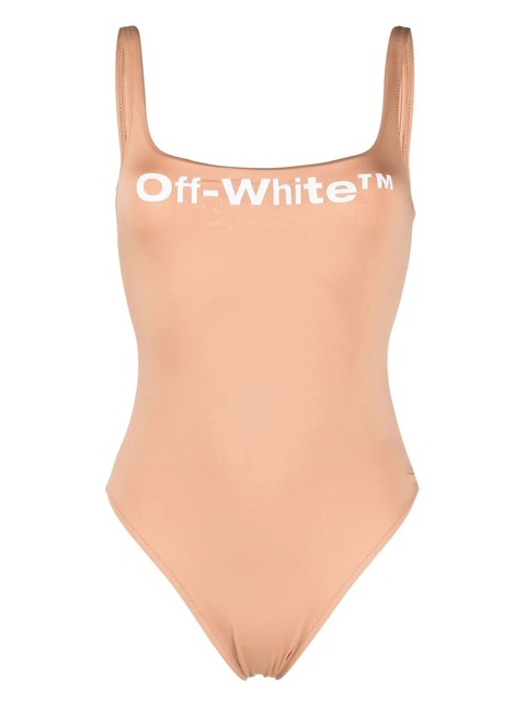 Off-White logo-print swimsuit - Brown - zdjęcie produktu nr 1