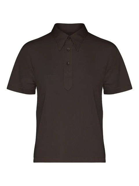 Maison Margiela three-button polo top - Brown - zdjęcie produktu nr 1