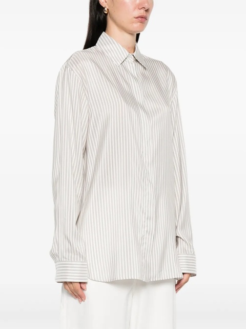 The Row Vanda striped long-sleeve shirt - White - zdjęcie produktu nr 1