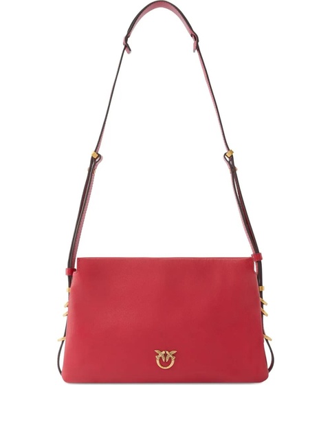 PINKO Love Birds-plaque leather cross body bag - Red - zdjęcie produktu nr 1