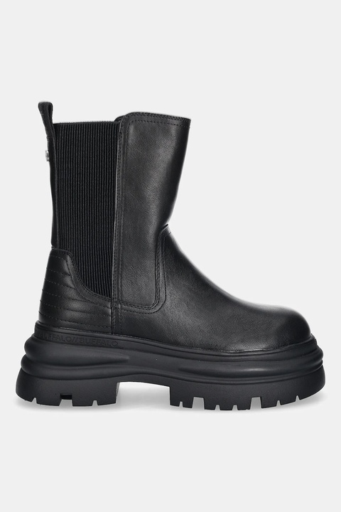 Buffalo sztyblety Dione Chelsea Mid damskie kolor czarny na platformie 1270128-BLK - zdjęcie produktu nr 2