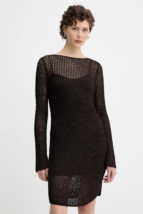 Rag & Bone sukienka kolor brązowy mini dopasowana WAS25P017LB17 - zdjęcie produktu nr 1