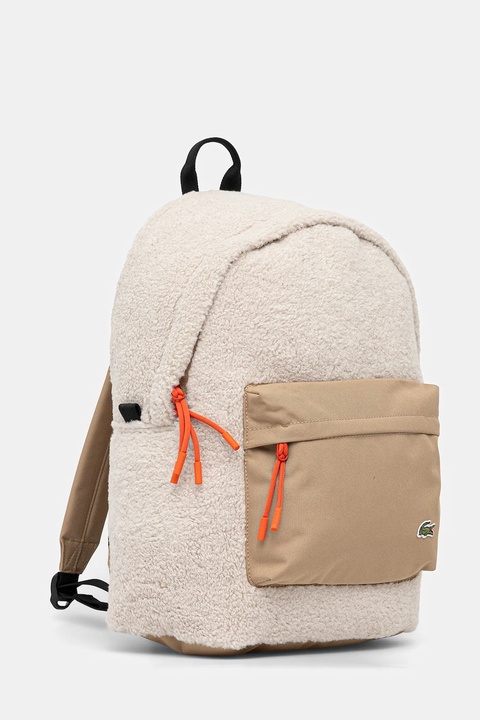 Lacoste plecak kolor beżowy duży wzorzysty NU5095NZ - zdjęcie produktu nr 2