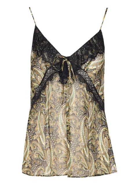 PINKO paisley lace-detailed top - Green - zdjęcie produktu nr 1