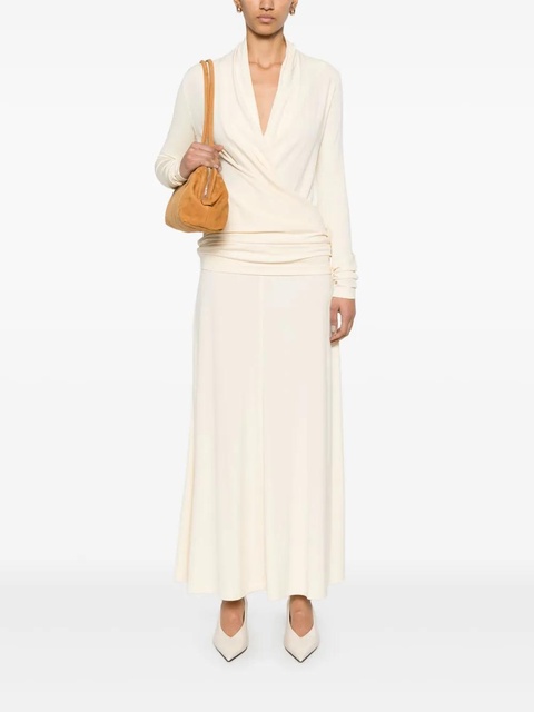 TOTEME overlapped jersey top - Neutrals - zdjęcie produktu nr 2
