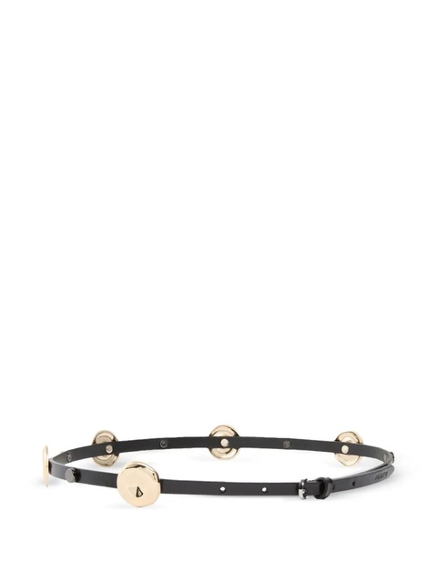 PINKO circular-plaque leather belt - Black - zdjęcie produktu nr 2