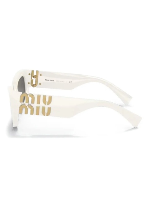 Miu Miu Eyewear 09WS logo-plaqusunglasses - White - zdjęcie produktu nr 2