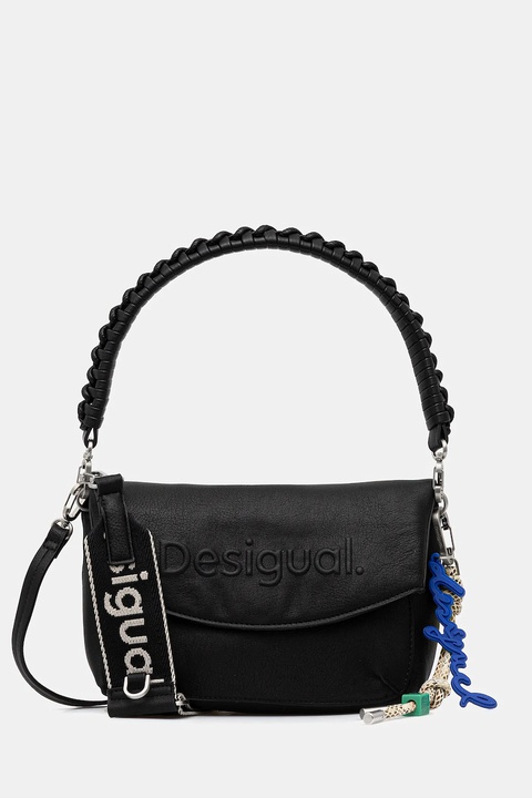 Desigual torebka HALF LOGO TROKEL BLA kolor czarny 25WAXPAL - zdjęcie produktu nr 1