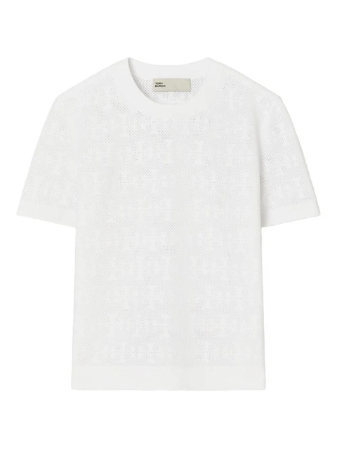Tory Burch patterned short-sleeve top - White - zdjęcie produktu nr 1