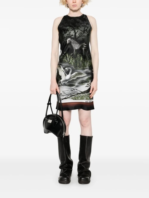 The Attico smoke night-print mini dress - Green - zdjęcie produktu nr 2