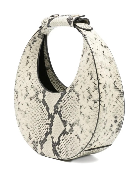 STAUD Goodnight Moon snakeskin top-handle tote bag - White - zdjęcie produktu nr 2