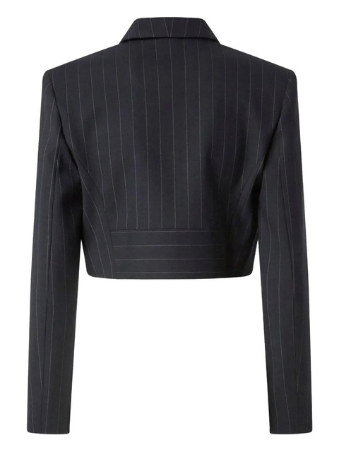 PINKO pinstripe cropped jacket - Blue - zdjęcie produktu nr 1