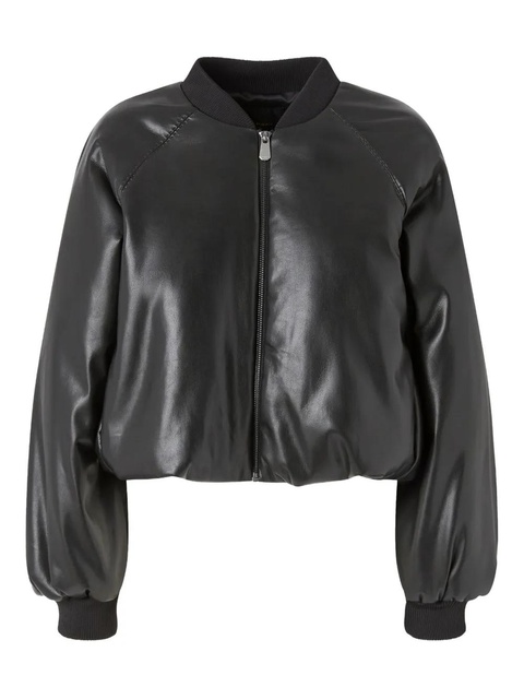 PINKO faux-leather bomber jacket - Black - zdjęcie produktu nr 1