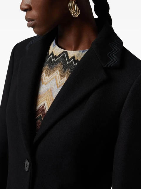 Missoni button-closure coat - Black - zdjęcie produktu nr 2